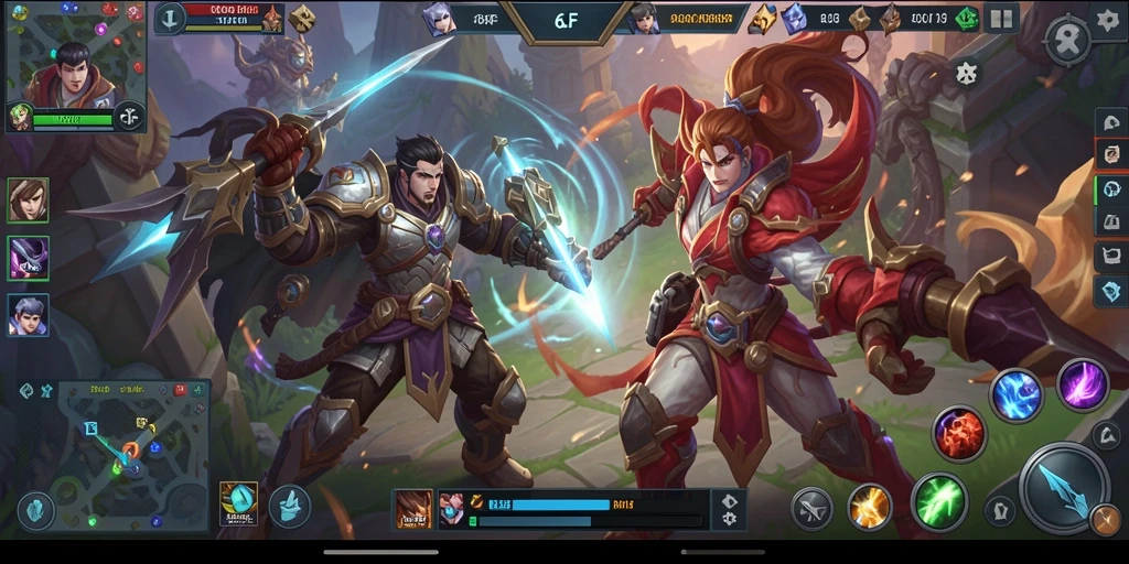 Tangkapan layar gameplay 6CF menampilkan aksi pertempuran yang intens.
