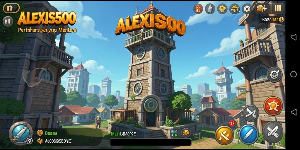 Gameplay ALEXIS500 yang menegangkan dalam pertempuran Tower Defense.