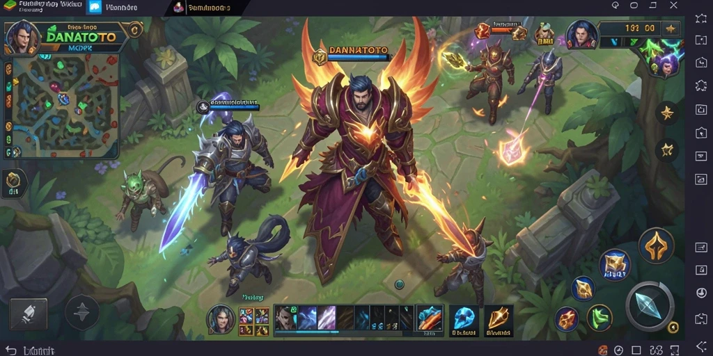 Gameplay seru DANATOTO dengan aksi MMORPG yang intens.
