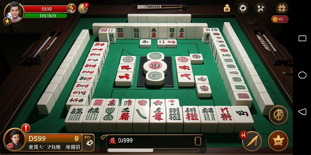 Tampilan gameplay DS99 yang menarik dalam permainan Mahjong.