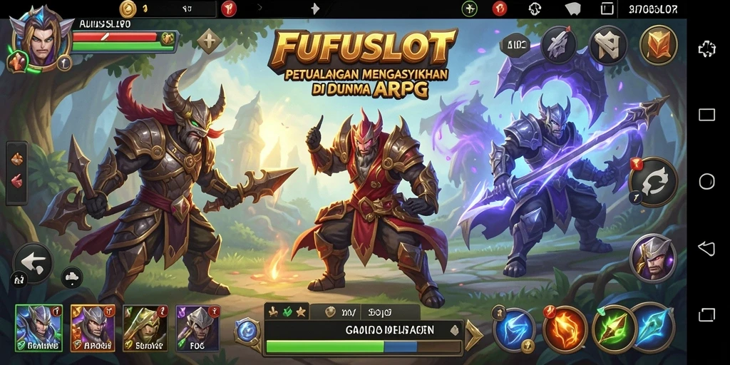 Gameplay FUFUSLOT yang seru dan mendebarkan dalam pertempuran ARPG.