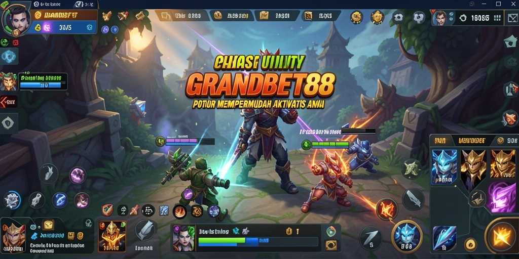 Screenshot utama GRANDBET88 menampilkan antarmuka aplikasi yang responsif dan modern.