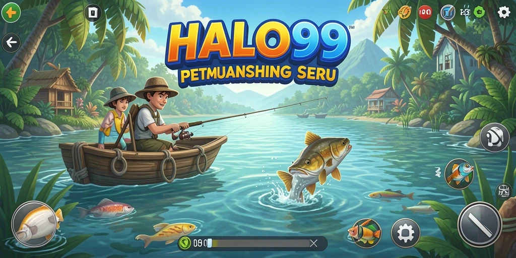Tangkapan menarik dalam gameplay HALO99 yang menampilkan momen memancing seru.