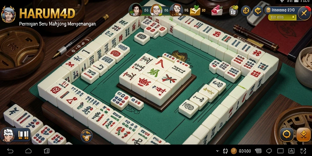 Gameplay menarik Mahjong di HARUM4D dengan grafis menawan.