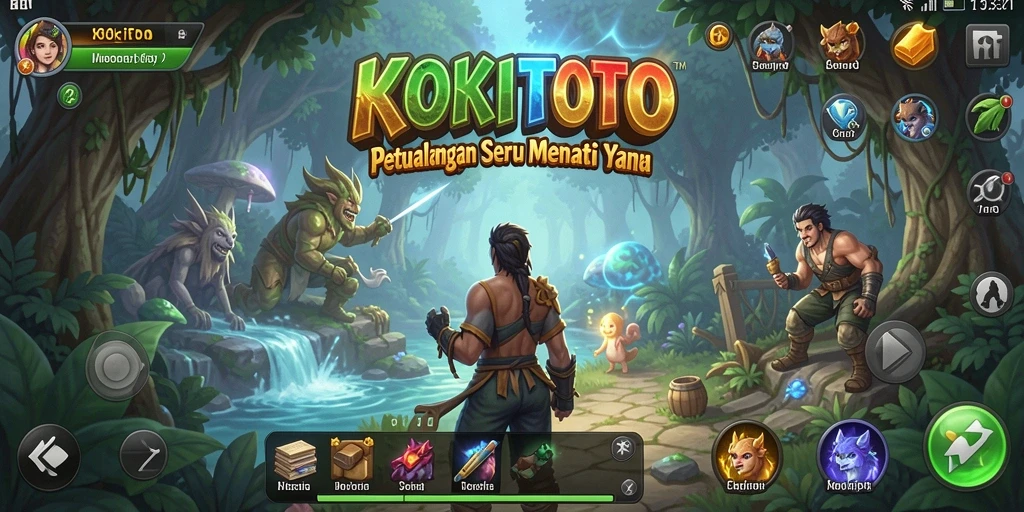 Tampilan gameplay KOKITOTO yang mendebarkan dan penuh aksi.