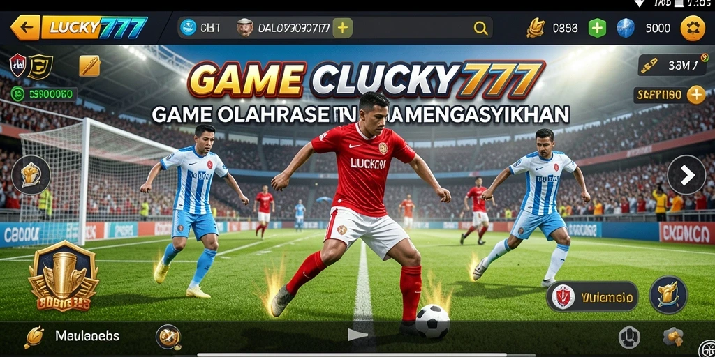 Tampilan utama LUCKY777 dengan aksi seru dalam permainan olahraga.
