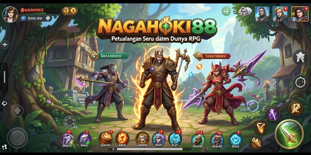 Tampilan gameplay RPG seru di NAGAHOKI88 dengan petualangan yang memukau.