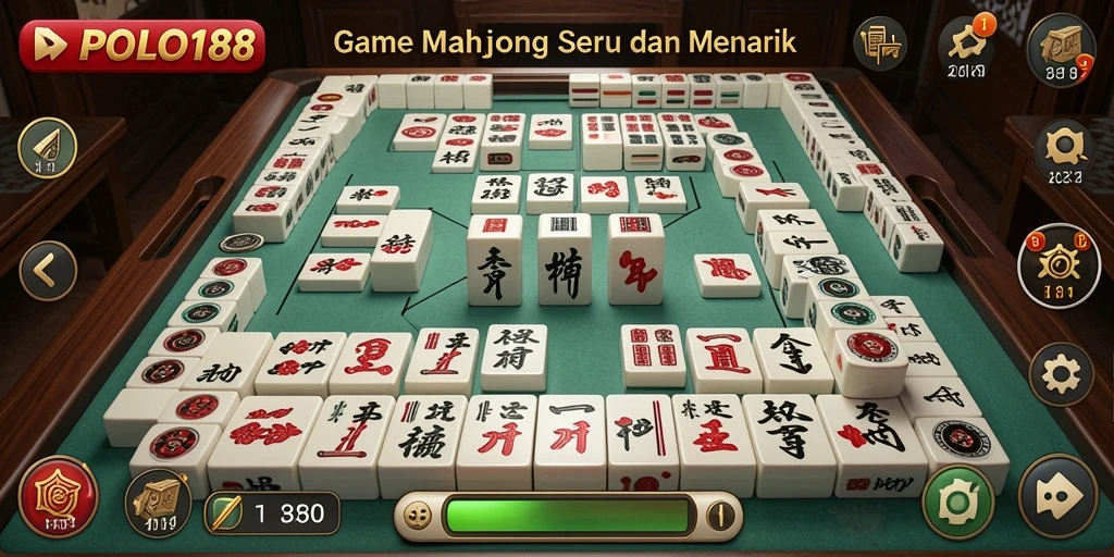 Gameplay seru dari POLO188 menampilkan ubin Mahjong yang berwarna-warni.