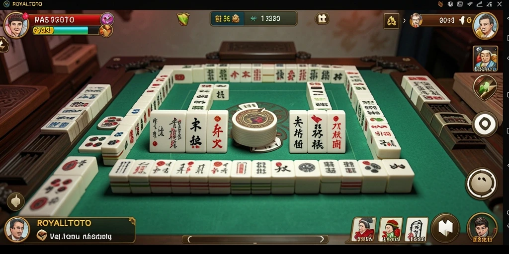 Tampilan gameplay seru ROYALTOTO yang penuh strategi Mahjong.