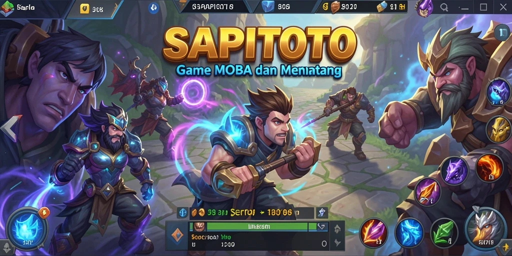 Tampilan gameplay seru dan dinamis dari SAPITOTO dengan karakter yang unik.