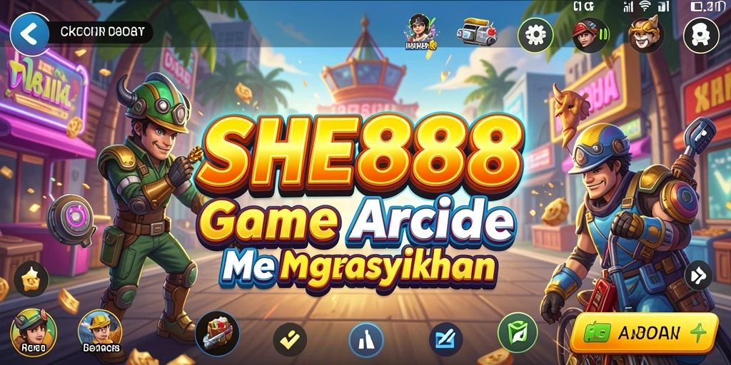 Tangkapan layar SHE888 menampilkan momen seru gameplay Arcade.