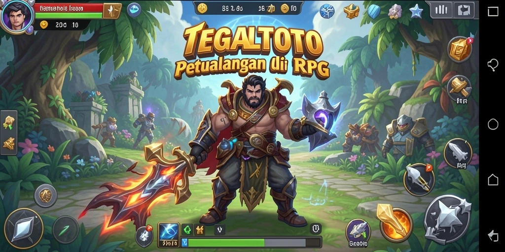 Screenshot gameplay RPG TEGALTOTO yang menampilkan aksi mendebarkan.