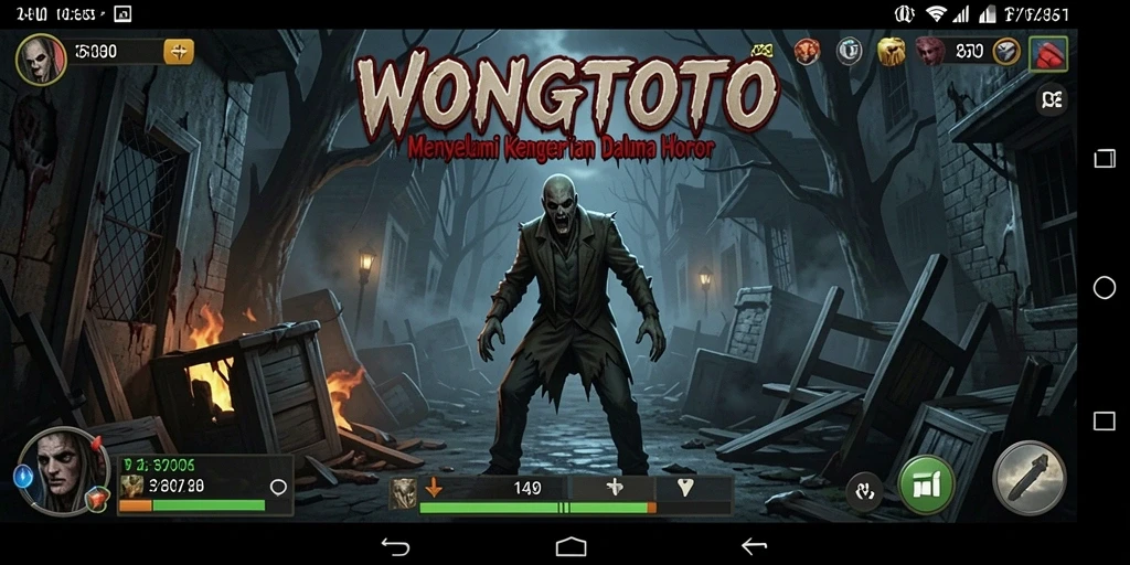 Screenshot WONGTOTO menampilkan suasana gameplay yang menyeramkan.